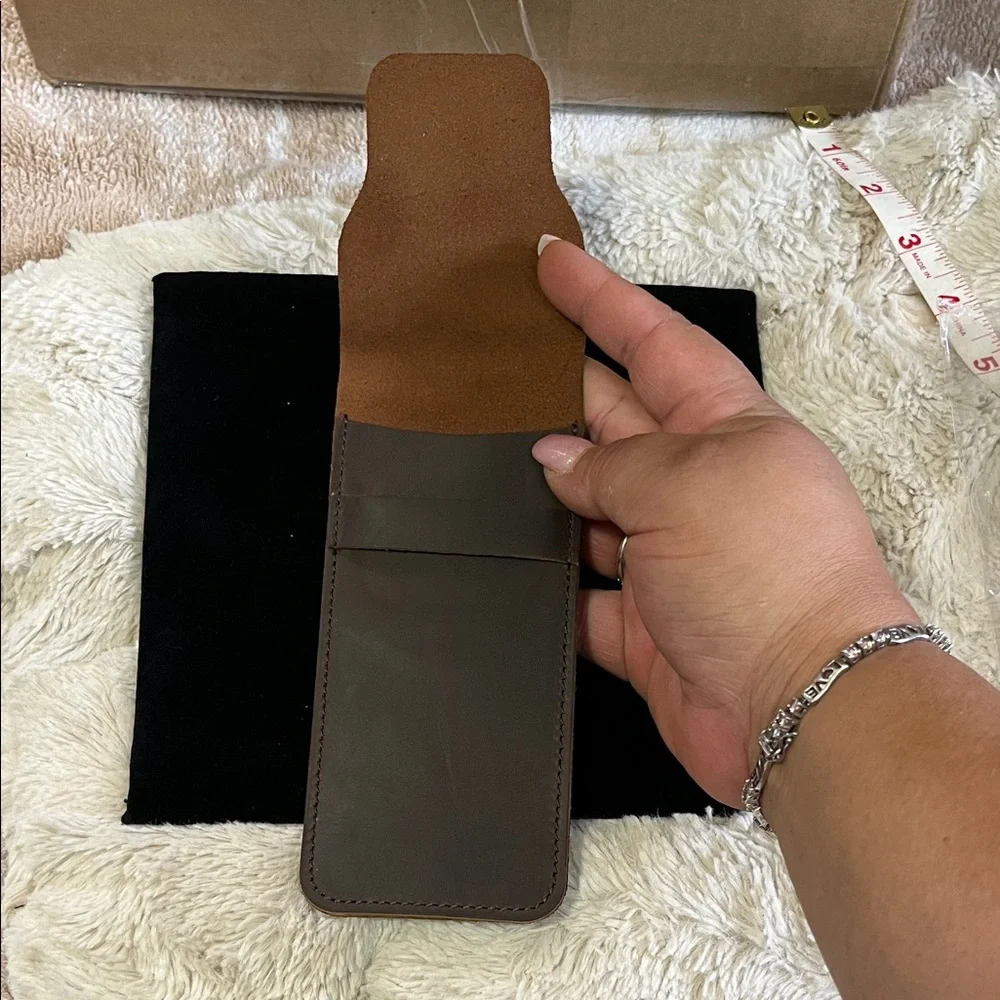Sophisticated Dark Brown Pencil Case